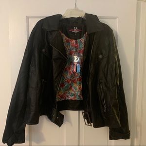 Faux leather black jacket